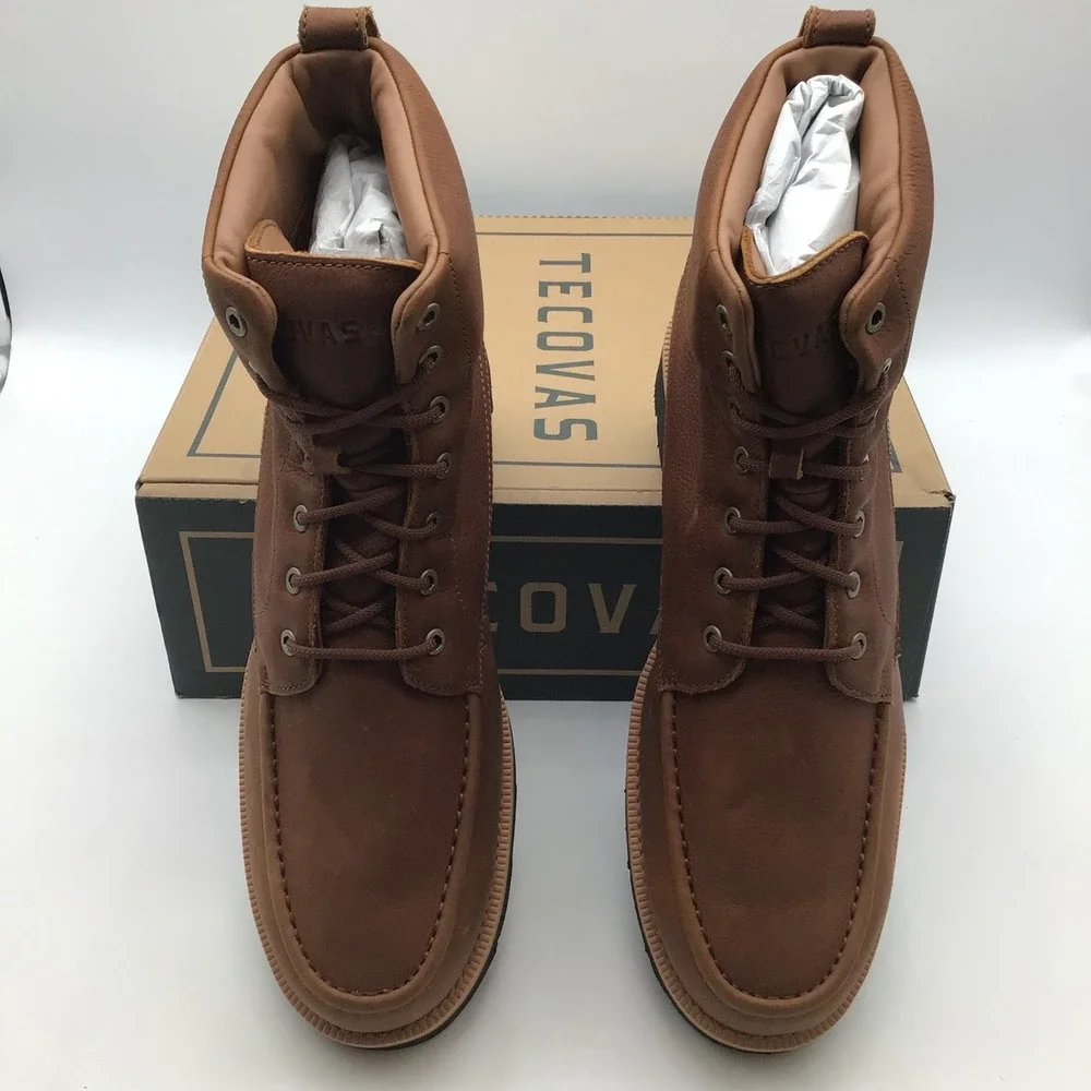 Tecovas The Rugged‎ Moc Saddle WP Cowhide Leather Boots Mens Size 14 D NEW
